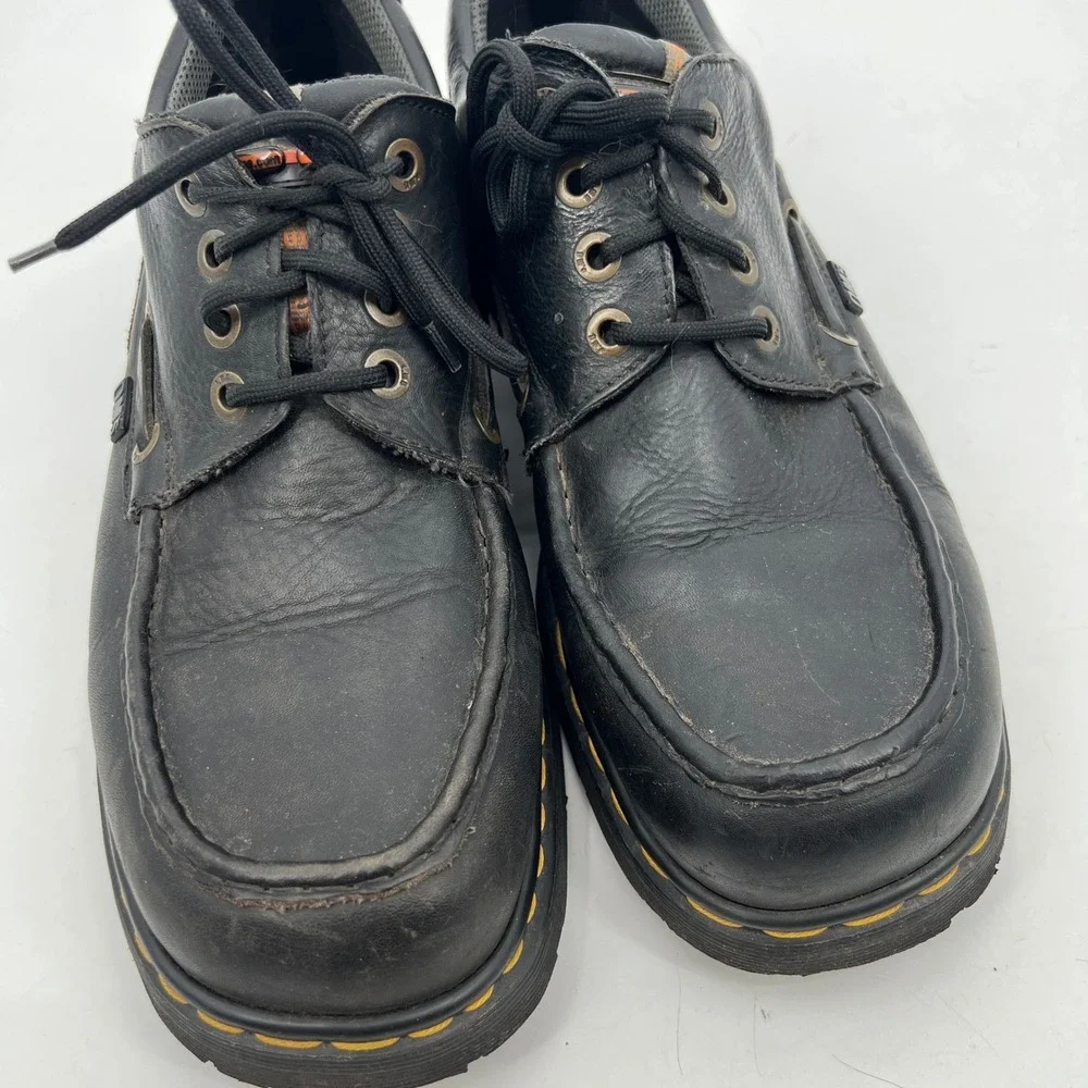 Men's Vintage Dr. Martens Made in England Lowell 9523 Black Leather Size 13 Docs